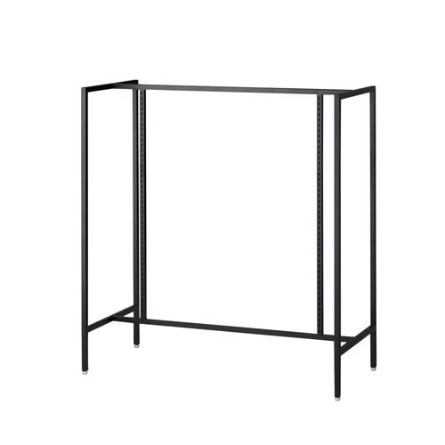 本体) ユニットラック UR120中央両面タイプ W120×H135cm 黒 オープン