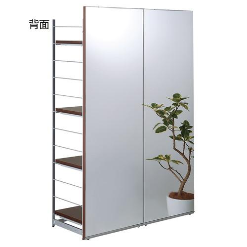 木製フレーム全身鏡】 据え置きタイプ 両足付き【交渉歓迎