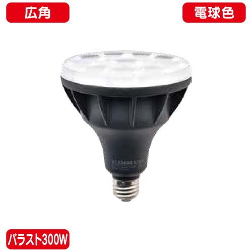 バラスト300W LEDランプ 電球色 広角 ニッケンハードウェア ビューランプ VLE39WD-W/BK 黒 サイン照明/看板照明