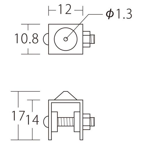 ES-7 パネル吊り金具(玉付ワイヤー用) 51391***｜kanbanzairyou｜02