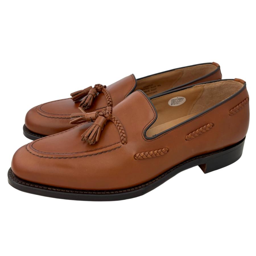 Loake ブラウンレザー ローファー Loake（ローク） タッセルローファー Temple ブラウン 本革 靴 メンズ