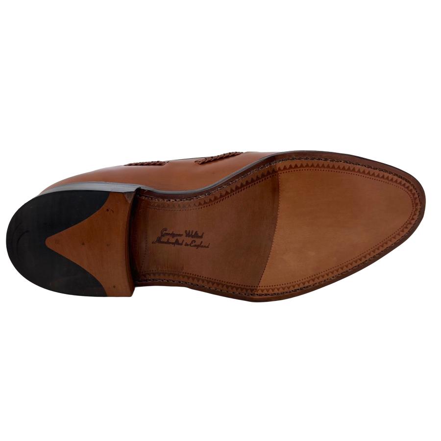 Loake ブラウンレザー ローファー Loake（ローク） タッセルローファー Temple ブラウン 本革 靴 メンズ