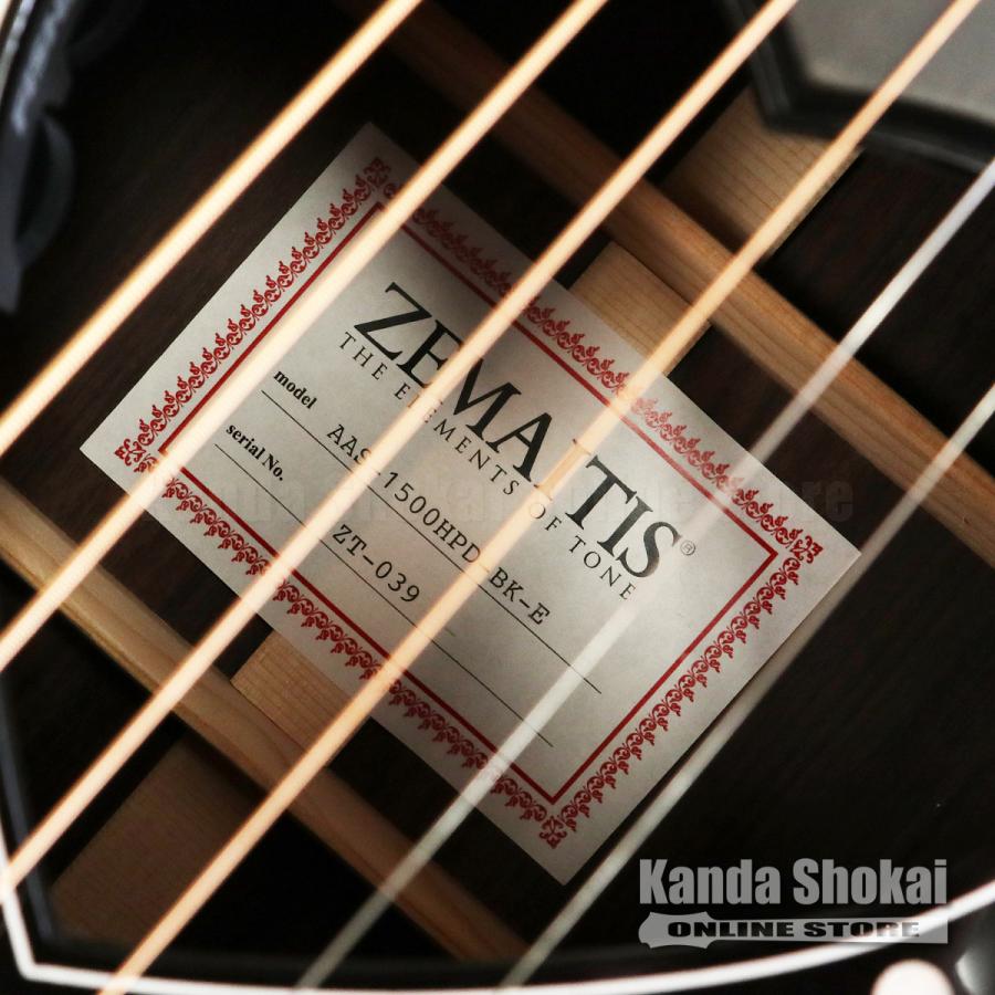 Zemaitis ( ゼマイティス ) アコースティックギター AAS-1500HPD-E, Black [S/N: ZT-039]の画像