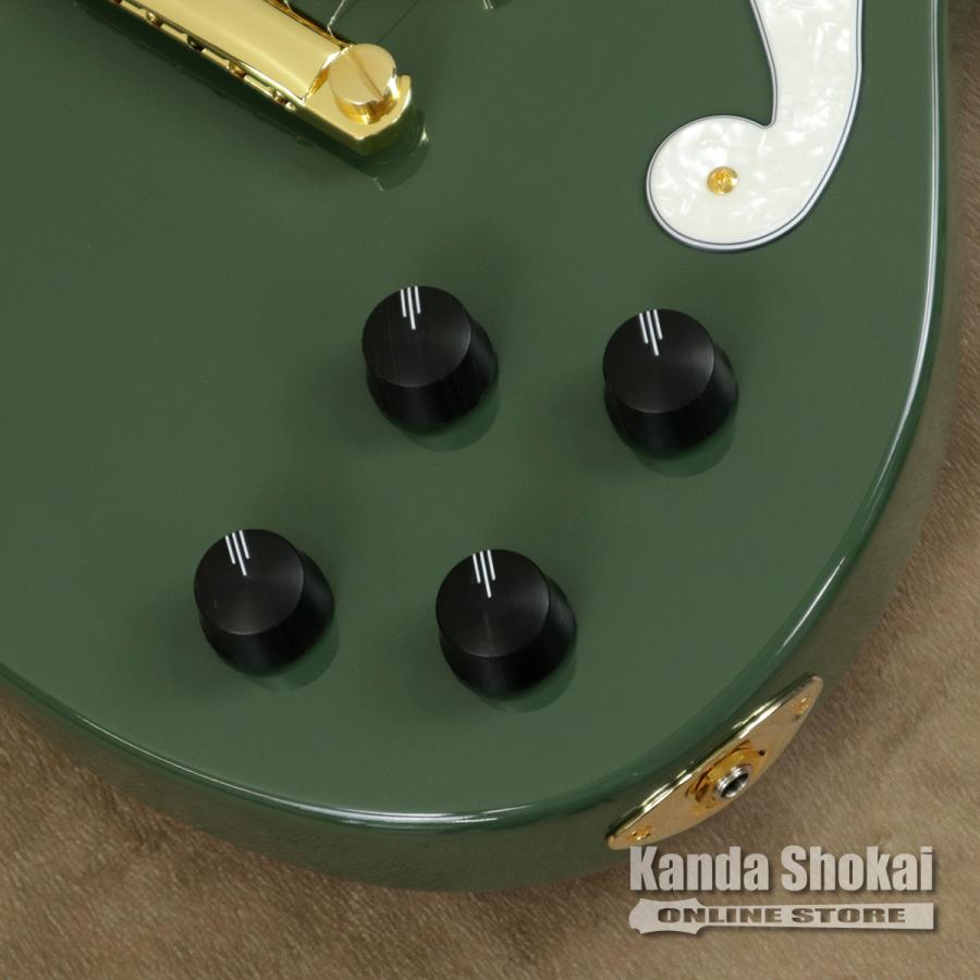 D'Angelico ( ディアンジェリコ ) エレキギター Deluxe Bedford, Hunter Greenの画像