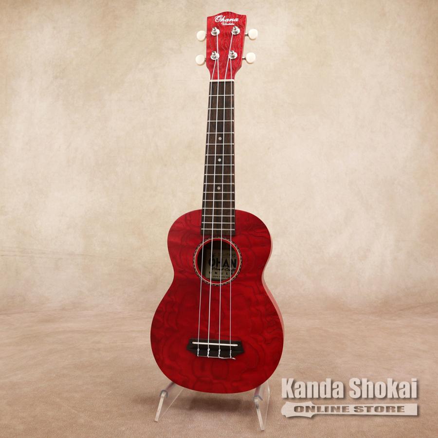 Ohana Ukuleles オハナウクレレ SK-15W, Laminate Series, Colored Soprano, Red