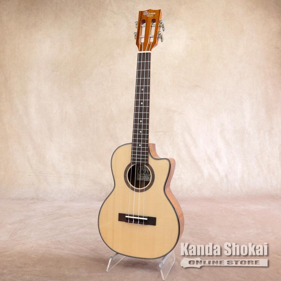 Ohana Ukuleles ( オハナウクレレ ) TK-250GCE, Solid Spruce Top, Acasia Back \u0026 Sides