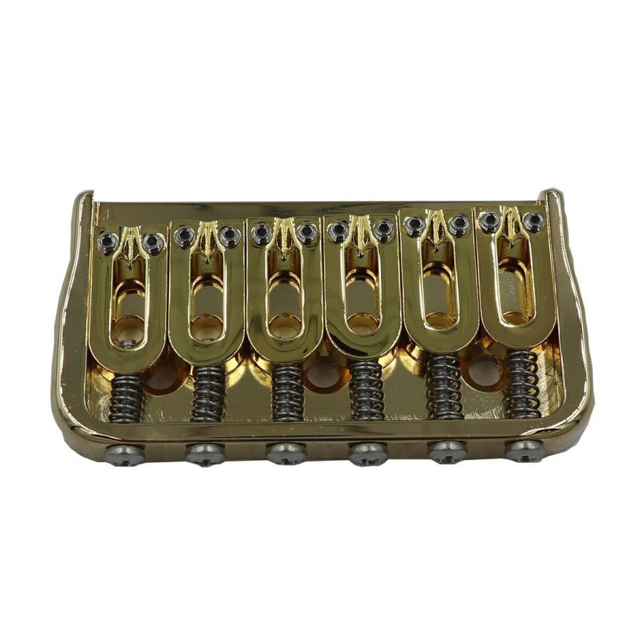 Hipshot 6 String Fixed Guitar Bridge, Gold. 0.125