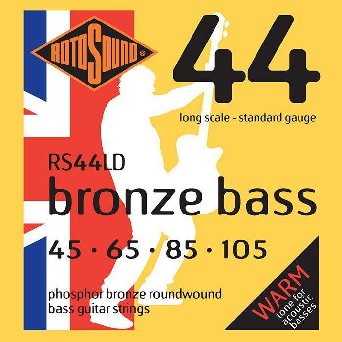 【即納！最大半額！】 Rotosound Bronze Bass 44 Standard Phosphor Bronze Roundwound, RS44LD (.045-.105) アコースティックベース弦
