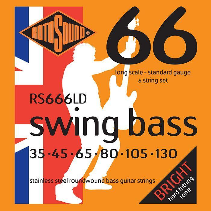 Rotosound Swing Bass 66 Standard 6-Strings Set Stainless Steel Roundwound, RS666LD (.035-.130)｜kanda-store