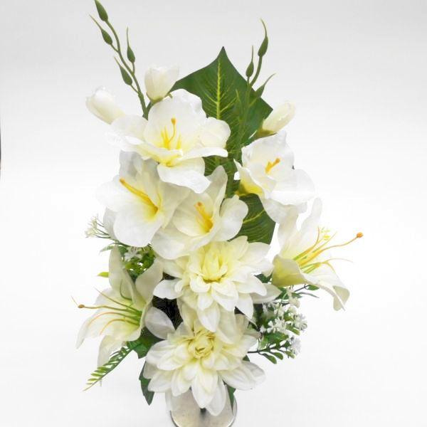 仏花 お供え花 お彼岸 お盆 お墓参り 仏壇 50cm 白 紫 ゆり 特大118