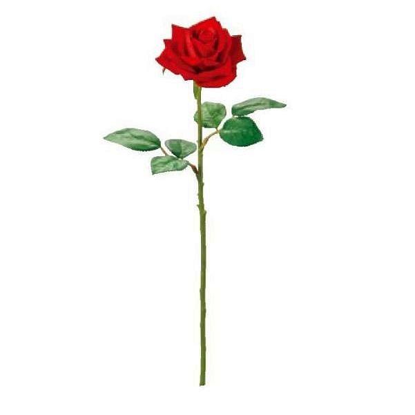 造花 バラ】ベルベットローズ（造花 1輪バラ 薔薇） : フラワー
