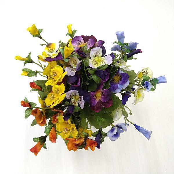 毛糸造花 造花 パンジー】パンジーブッシュ : フラワーデコレーション