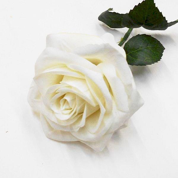 造花 バラ】ベルベットローズ（造花 1輪バラ 薔薇） : フラワー