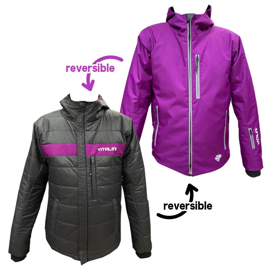 21 22 Vitalini ヴィタリーニ ジャケット Jacket Doubleface スキーウェア Dermisax Dx Vp655 Dx パープル グレー ジャケット 22 Vitalini Jacket Doubleface Dermisax Dx ヤフー店 リバーシブル カンダハー スキーウェア