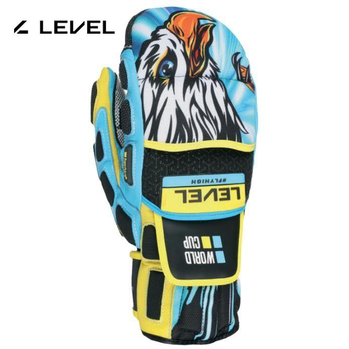 25 LEVEL レベル WORLDCUP CF MITT yellow-blue スキーグローブ