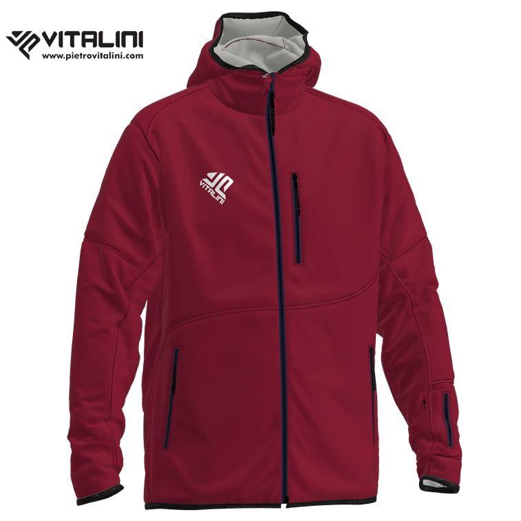 25 VITALINI ビタリーニ SOFTSHELL JACKET CAP VP6113 burgundy ミドル