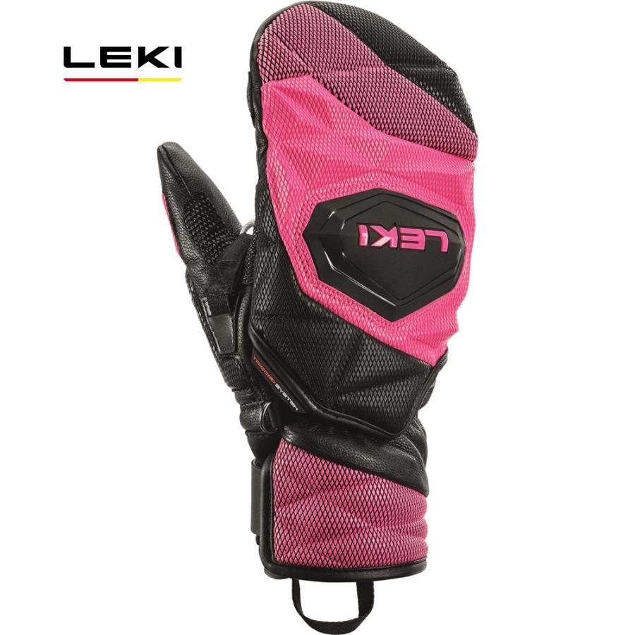 27 LEKI レキ WCR VENOM 3D JUNIOR MITT ブラック/ ピンク ジュニア