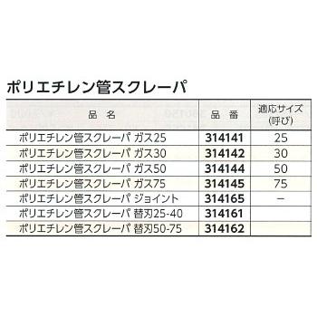 REX レッキス ポリエチレン管スクレーパ ガス30 314142