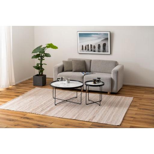 東谷(あずまや) ラウンドトレーテーブルL ホワイト CIR-502ST