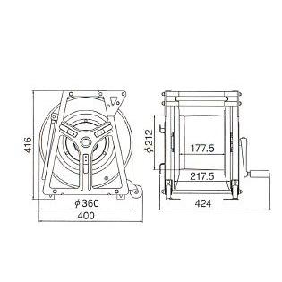 ハタヤリミテッド 溶接ケーブルリール EDR-3022【代引不可】_1