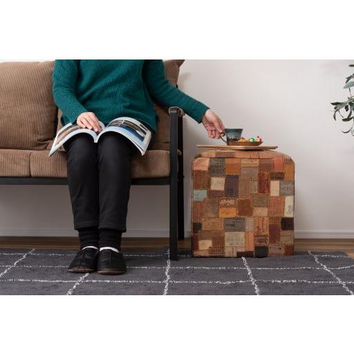 東谷(あずまや) キューブスツール ブラウン FAB-007【メーカー直送品