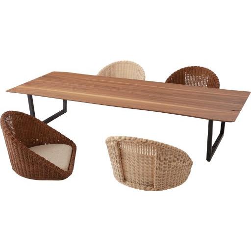 東谷(あずまや) ラタン フロアチェア ブラウン NRS-425BR【メーカー