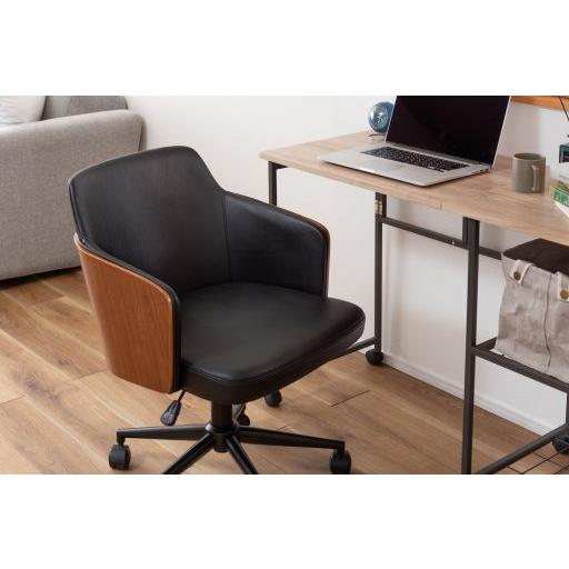 東谷(あずまや) デスクチェア ブラック PC-180BBK【メーカー直送品