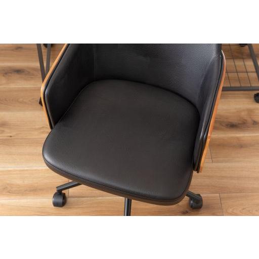 東谷(あずまや) デスクチェア ブラック PC-180BBK【メーカー直送品