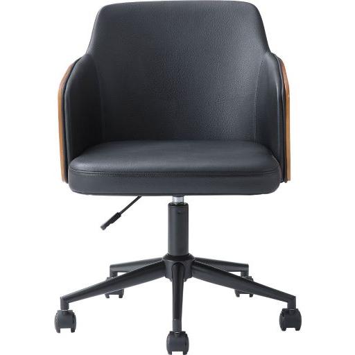 東谷(あずまや) デスクチェア ブラック PC-180BBK【メーカー直送品