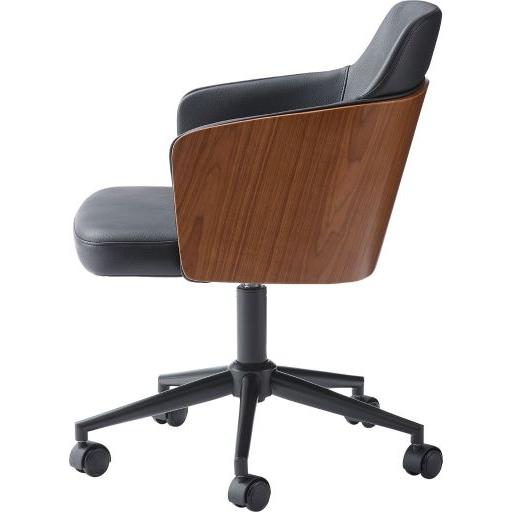 東谷(あずまや) デスクチェア ブラック PC-180BBK【メーカー直送品