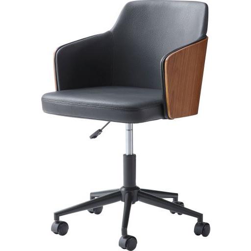 東谷(あずまや) デスクチェア ブラック PC-180BBK【メーカー直送品