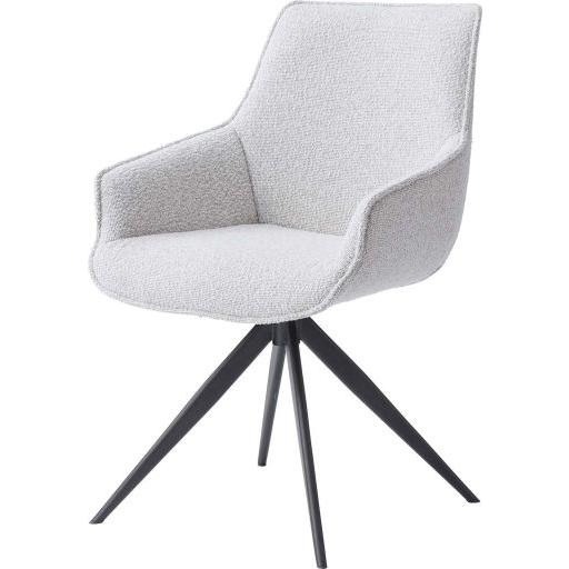 東谷(あずまや) 回転アームチェア ホワイト PC-182WH【メーカー直送品