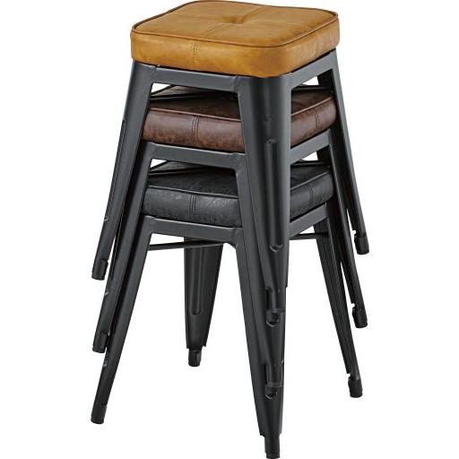 東谷(あずまや) スツール ブラック PC-251BK【メーカー直送品