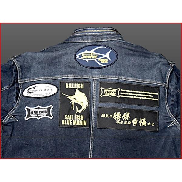 ニックス Wb 1bg 黒地 金文字 カジキマグロ刺繍ワッペン 神田機工店 通販 Yahoo ショッピング
