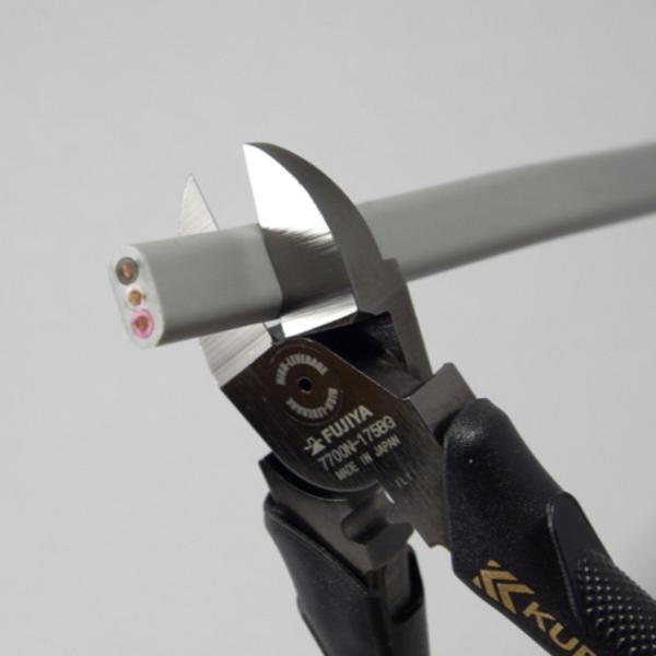 FUJIYA　フジヤ　黒金　7700N-175BG　電工名人偏芯薄刃ニッパ　175mm