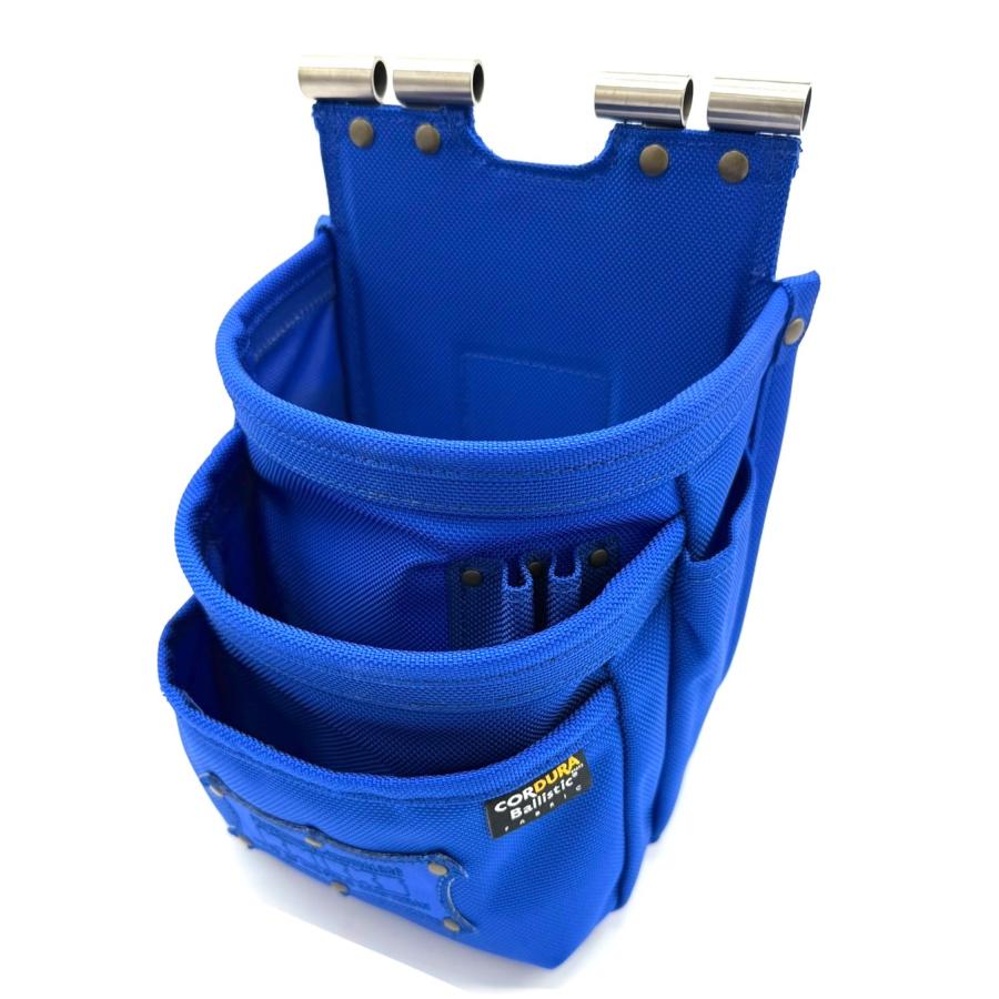 KNICKS 【限定色　青色】青色腰袋 3段ポケットBAT-301DDX-BL ニックス(KNICKS) コーデュラバリスティック生地チェーンタイプ3