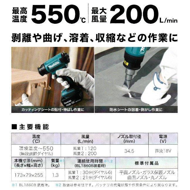 マキタ（makita） makita HG181DZK 充電式ヒートガン 本体・ケース付き 