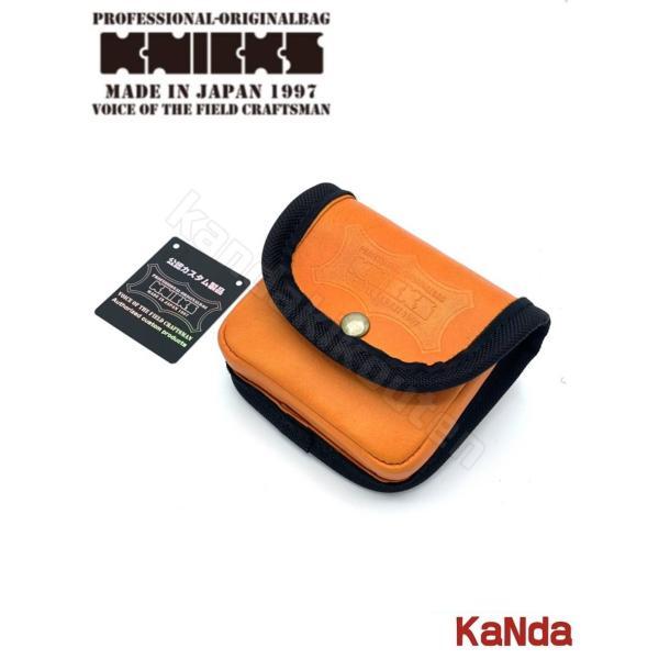 公認カスタム【KNICKS/ニックス】バリ巻ヌメ革小物ポーチKNS-100BOX KNICKS（ニックス） KNS-100BOX 公認カスタム 【オレンジ】 （バリ