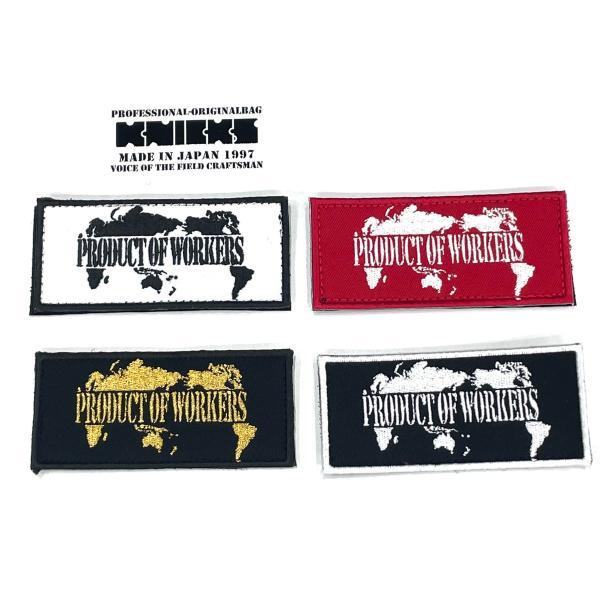 KNICKS（ニックス） W-PRW PRODUCTロゴ ベルクロ加工ワッペン 【赤地