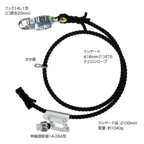 JEFCOM　デンサン　WP-200FCS-BK　ワークポジショニング用ロープ