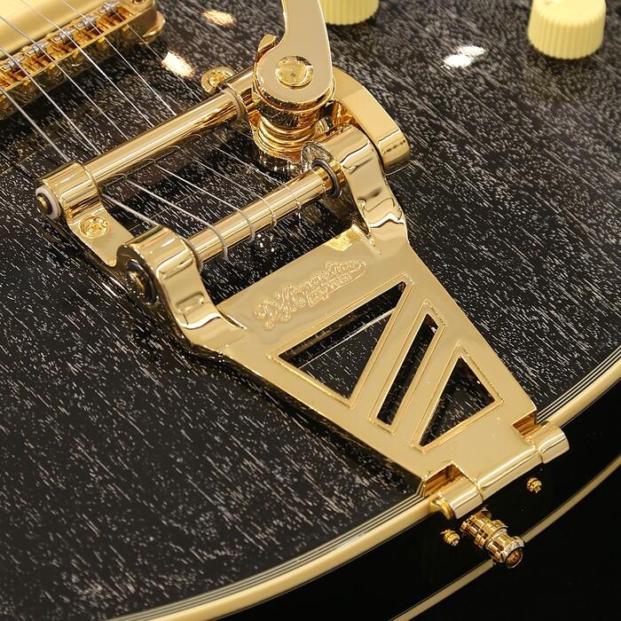 アウトレットセール D'Angelico ディアンジェリコ エレキ フルアコ Excel 59 Shield Tremolo Black Dog ダンカンPU P-90の画像