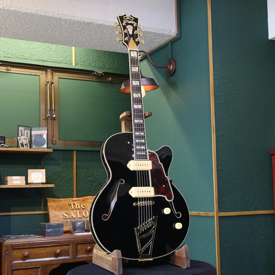 アウトレットセール D'Angelico ディアンジェリコ エレキギター フルアコ ホローボディ Excel 59 Solid Black ブラック 黒の画像