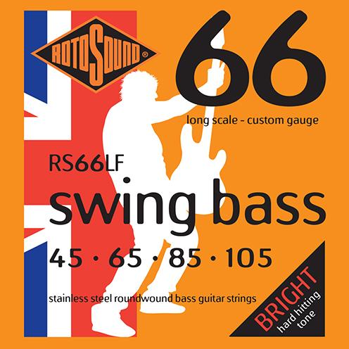 Rotosound ロトサウンド ベース弦 スウィングベース66 Swing Bass 66 Custom Stainless Steel Roundwound, RS66LF (.045-.105) 4弦用｜kandashokai