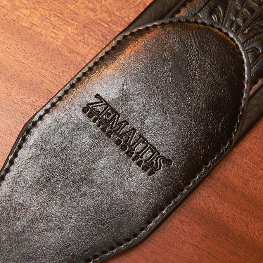 Zemaitis ゼマイティス ギターストラップ レザー Embossed