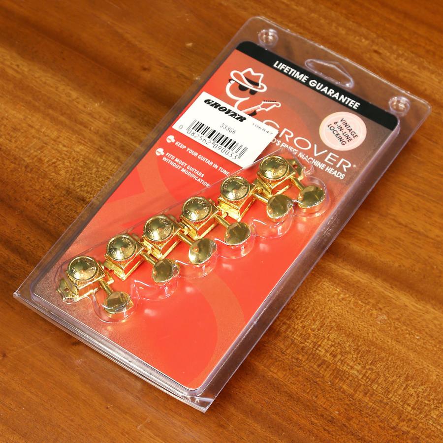 Grover グローバー ギターペグ Vintage Locking 533G6 ゴールド