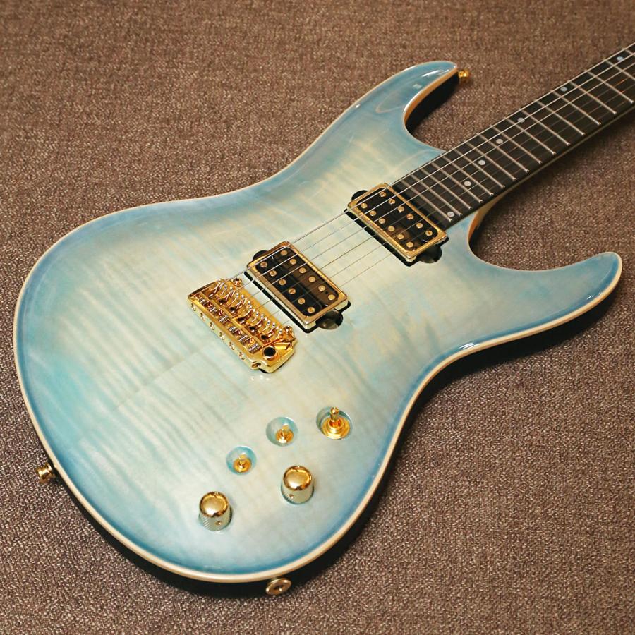 Valenti Guitars ヴァレンティー・ギターズ エレキギター Nebula Carved Ice Blue Dark Burst