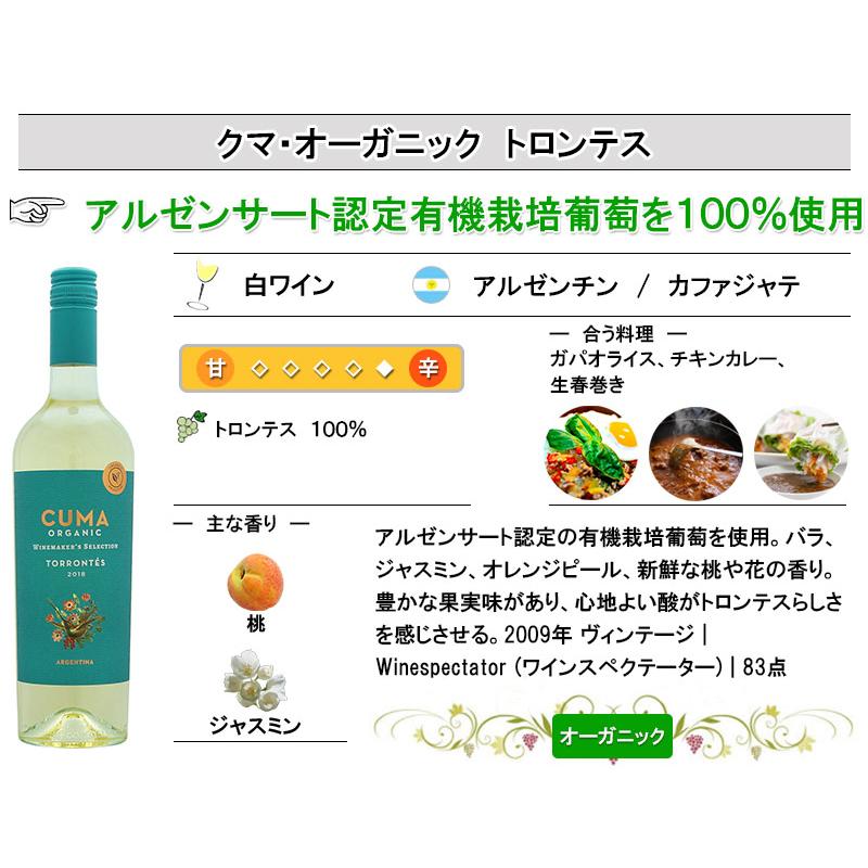 白ワインセット オーガニックワイン入り 辛口 ５本フランス イタリア チリ スペイン アルゼンチン 飲み比べ wine set 母の日｜kandasyouten｜04