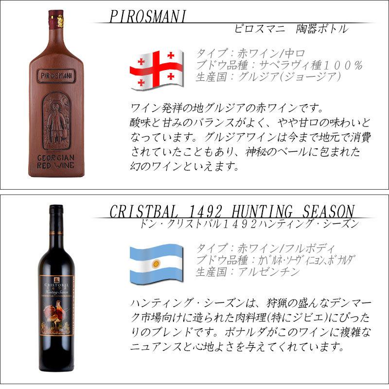 珍しい赤白ワインセット 5本 飲み比べ フランス グルジア ドイツ wine 