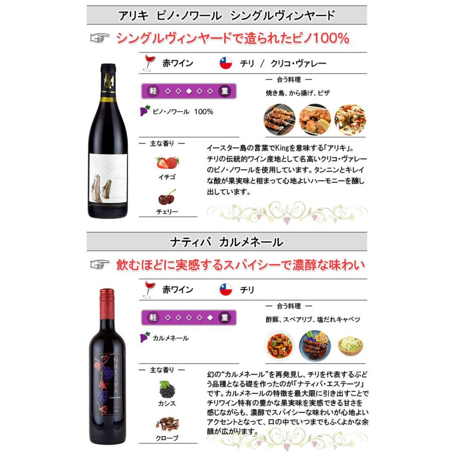 こだわり赤ワイン 11種類　12本セット 750ml チリ産赤ワイン 12本 飲み比べセット 750ml×12本 母の日 : 神田商店