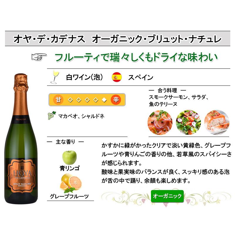 オーガニック スパークリング ワイン 3本 セット 辛口 飲み比べ